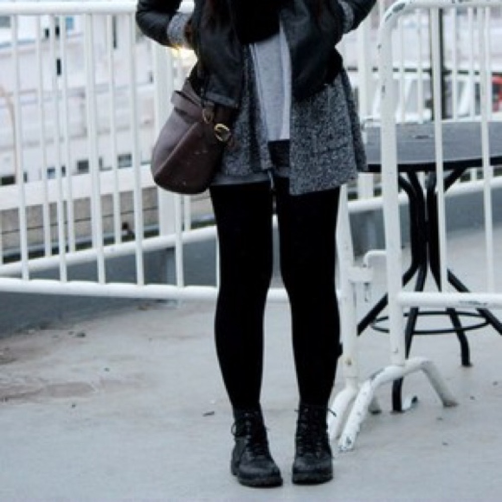 Black combat boots